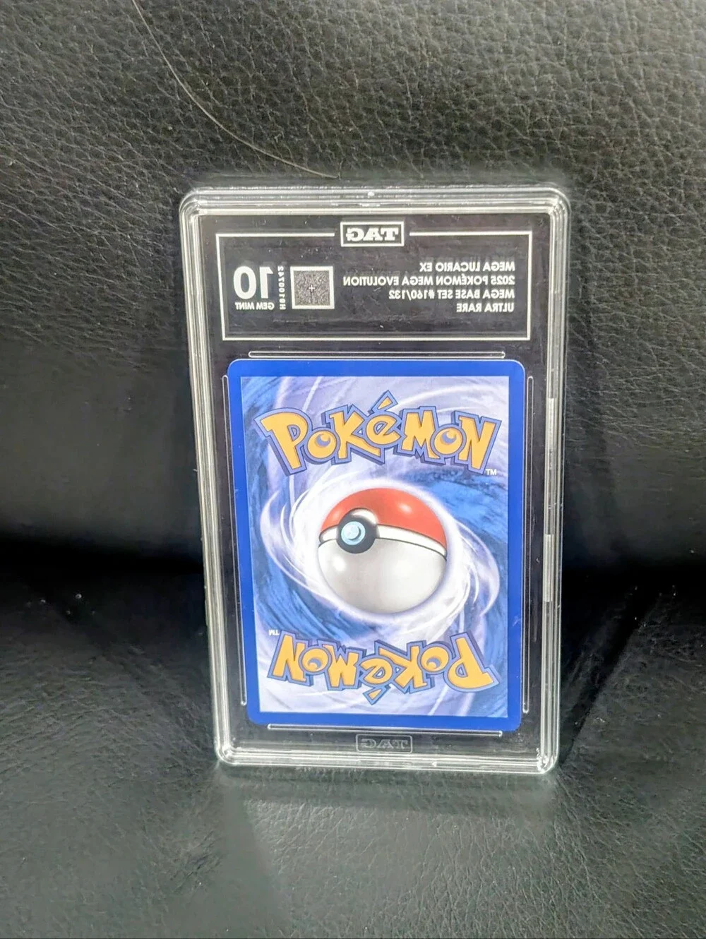 Mega Lucario EX #160/132 Tag Gem Mint 10 Mega Evolution Graded Pokemon Card